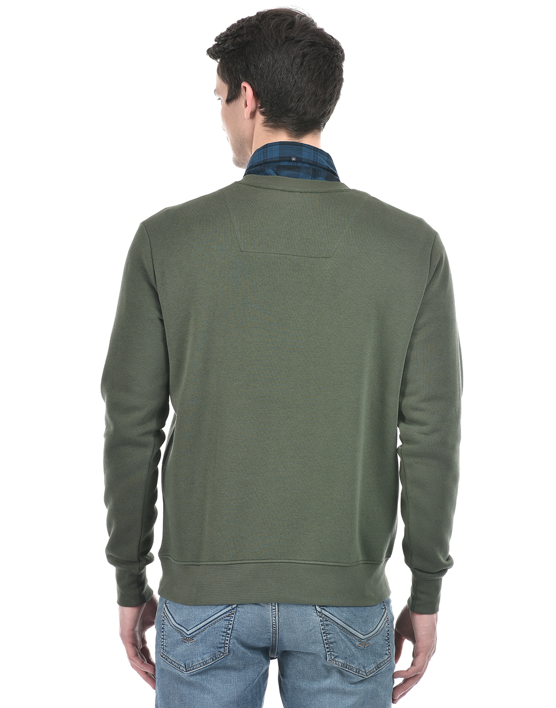 Numero Uno Men Abstract Green Sweat Shirt